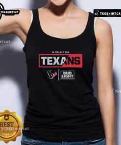 Alt Text: Official Bud Light Houston Texans team tank top featuring team colors and logo, perfect for game day attire.