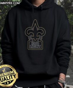 Alt Text: Official Bud Light New Orleans Saints Hoodie featuring team colors and logo, perfect for game day wear.
