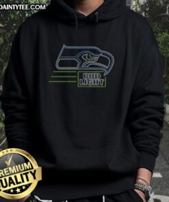 Official Bud Light Seattle Seahawks Hoodie featuring team logo, perfect for game day and sports fans.