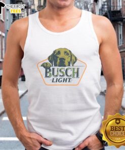 Official Busch Light Camo Dog Tank Top featuring a stylish camouflage design for pets, perfect for outdoor adventures.