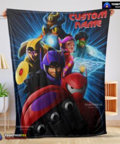 Official Cartoon Big Hero 6 Friends Blanket Fleece Customized Blanket