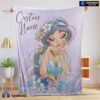 Official Cartoon Disney Aladdin Jasmine Princess Blanket Fleece Customized Blanket