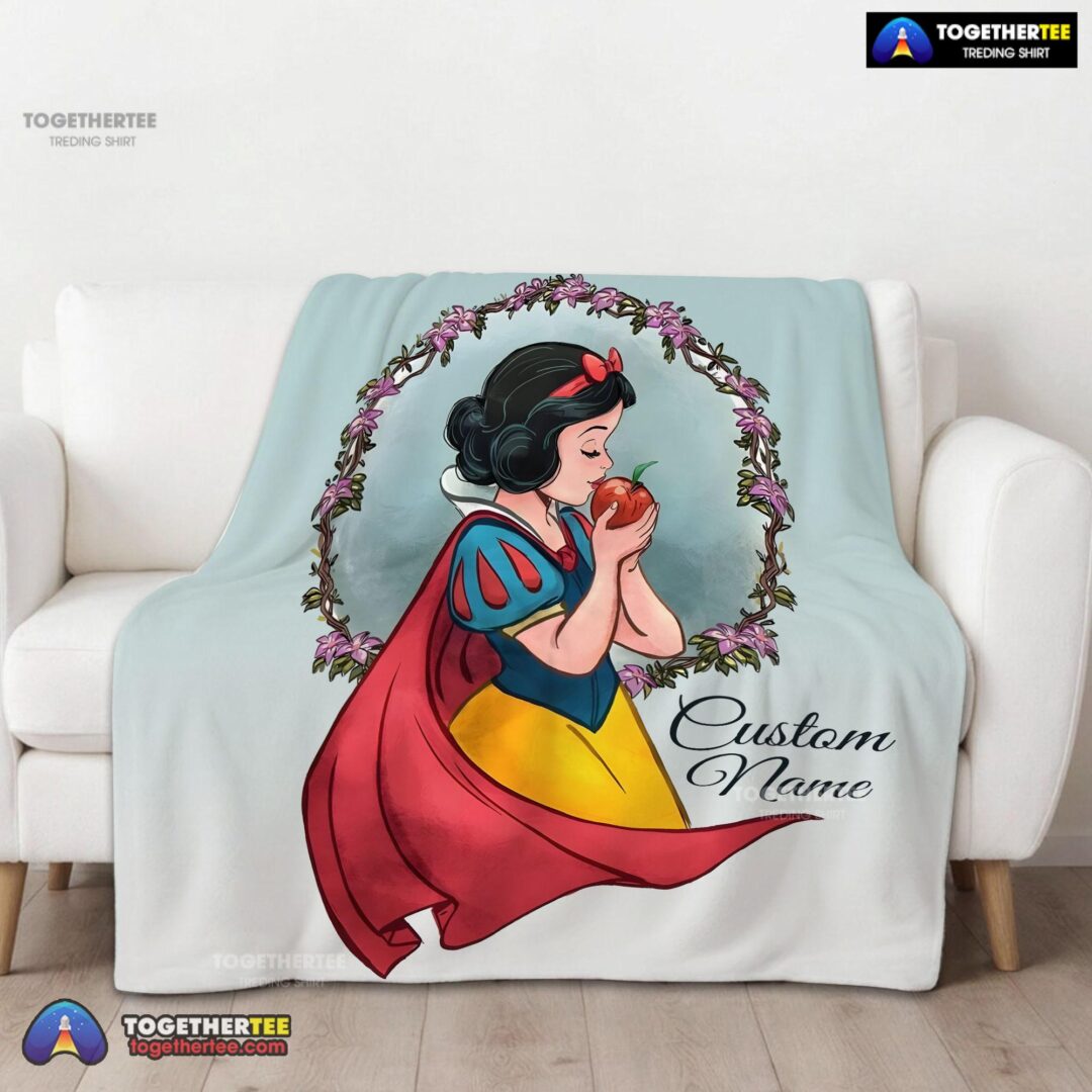 Official Cartoon Disney Snow White Princess Blanket Fleece Customized Blanket
