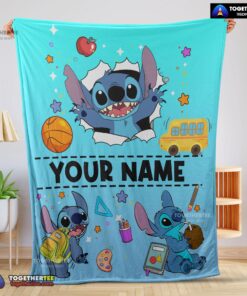 Official Cartoon Disney Stitch Super Cozy Blankets Customize Blanket