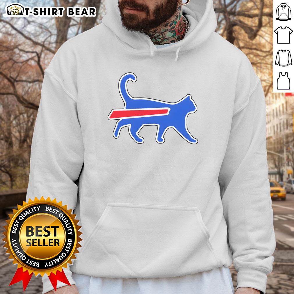 Official Cat Bills Is Funny Football Team Meme Hoodie Funny Cat Bills meme hoodie featuring a playful cat and football themes, perfect for fans of the Buffalo Bills.