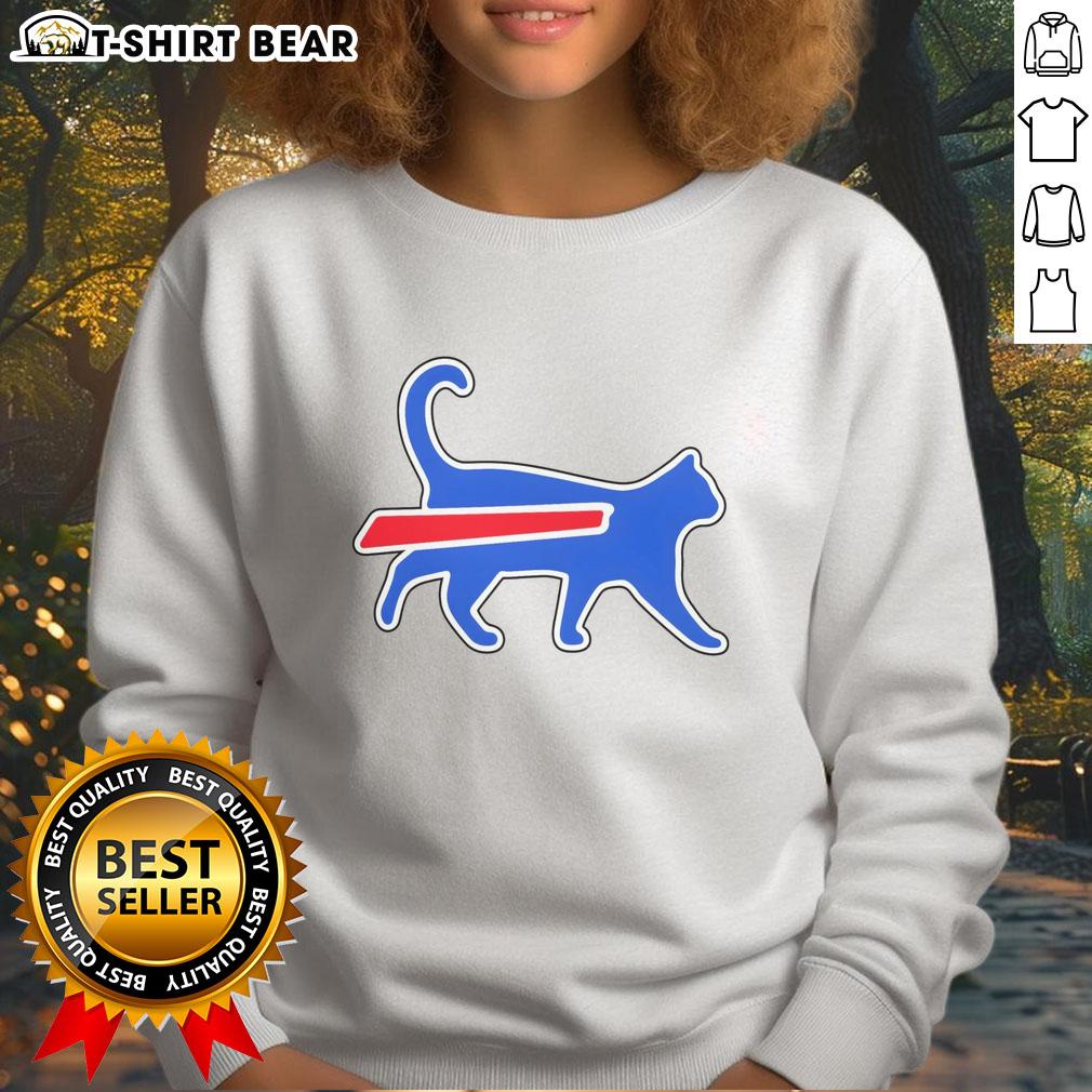 Official Cat Bills Is Funny Football Team Meme Sweatshirt Funny Cat Bills meme sweatshirt featuring a playful cat design for football fans and meme lovers.