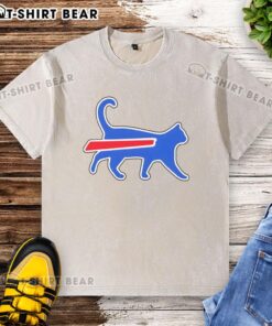 Funny football team meme on a washed t-shirt featuring Official Cat Bills design, perfect for sports fans.