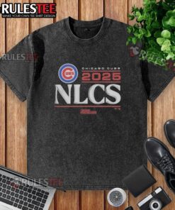 Official Chicago Cubs 2025 Division Series Winner locker room washed t-shirt featuring team logo and celebratory design.