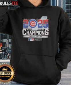 Official Chicago Cubs 2025 NL Division Series Champions Hoodie featuring team logo and commemorative design.