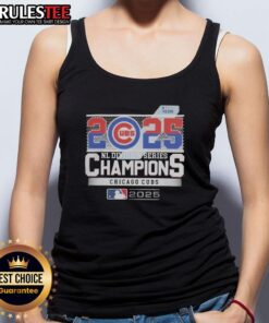 Official Chicago Cubs 2025 NL Division Series Champions tank top featuring team colors and logo, perfect for fans.