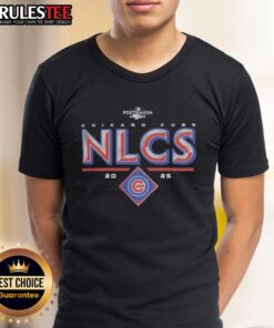Alt Text: Official Chicago Cubs 2025 NLCS Division Series Winner Postseason T-Shirt featuring team logo and vibrant design.