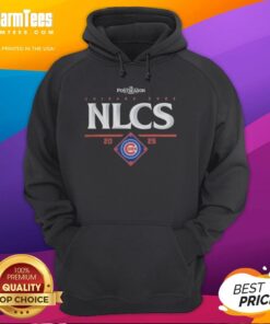Official Chicago Cubs NLCS 2025 hoodie showcasing team logo and championship series design in vibrant blue.