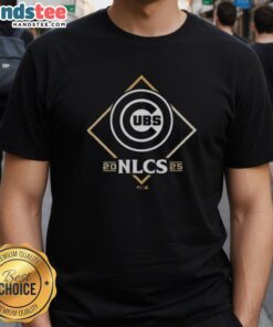 Chicago Cubs NLCS 2025 Champions Locker Room T-Shirt showcasing team pride and victory in the National League Division Series.