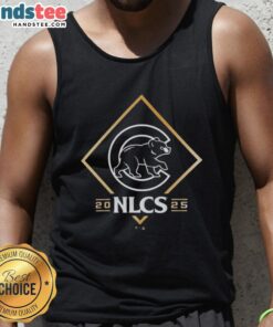 Alt Text: Official Chicago Cubs NLCS Bound 2025 tank top featuring team colors and logo, perfect for fans celebrating the playoffs.