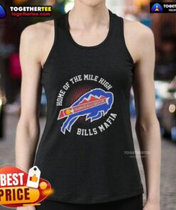 Official Colorado X Buffalo Bills Backers tank top featuring Mile High Bills Mafia logo, perfect for game day attire.