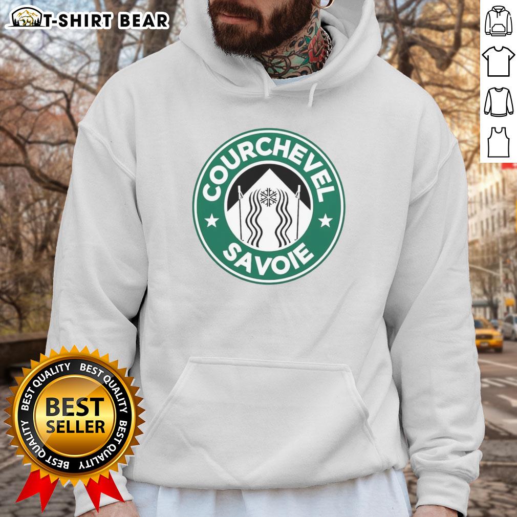 Official Courchevel Savoie X Starbucks Logo Parody Hoodie Official Courchevel Savoie X Starbucks logo parody hoodie in stylish design, perfect for cozy winter fashion.