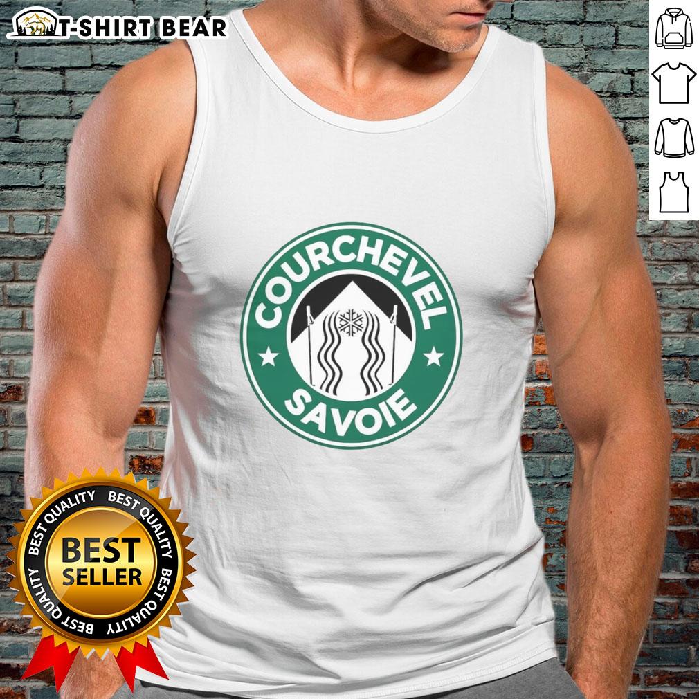 Official Courchevel Savoie X Starbucks Logo Parody Tank Top Official Courchevel Savoie X Starbucks logo parody tank top featuring a unique design and vibrant colors for summer fashion.