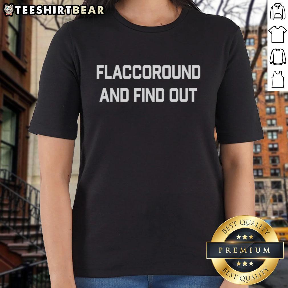 Official Dan Patrick Show Flacco Round And Find Out Ladies Tee Official Dan Patrick Show Flacco Round and Find Out Ladies Tee featuring a stylish design for fans of the show.