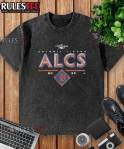 Official Detroit Tigers 2025 ALCS Division Series Winner Postseason Washed T-Shirt showcasing team pride and victory.