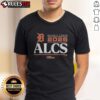 Alt Text: Official Detroit Tigers 2025 Division Series Winner Locker Room T-Shirt featuring vibrant team graphics and bold design.