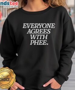 Official Everyone Agrees With Phee Minnesota Lynx sweatshirt featuring bold graphics and team colors for fans.