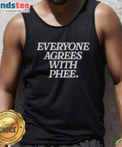 Official Everyone Agrees With Phee Minnesota Lynx tank top featuring bold graphics and team colors for fans.