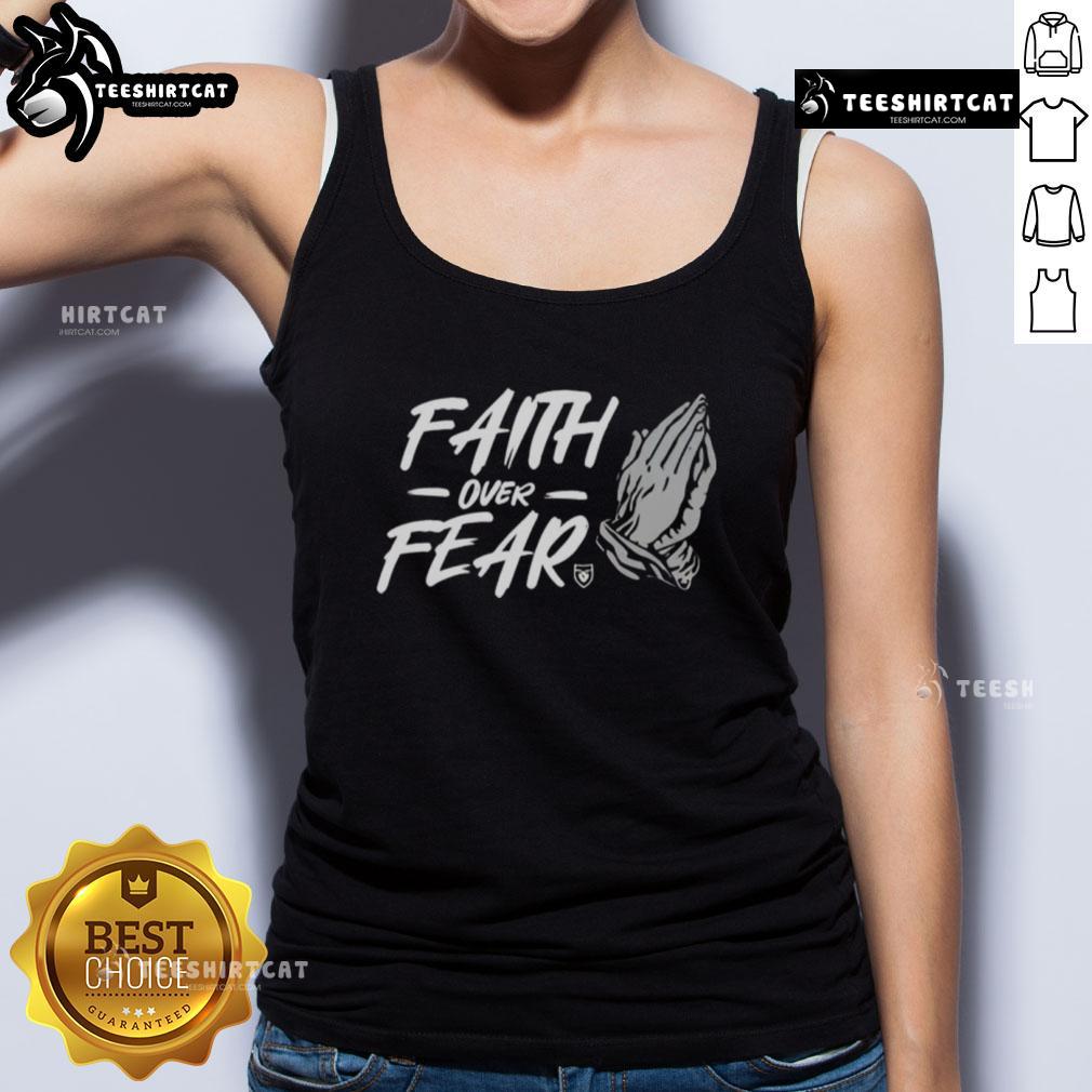Official Faith Over Fear Hand Tank Top Alt Text: Official Faith Over Fear Hand Tank Top featuring a bold design, perfect for spreading positivity and confidence.