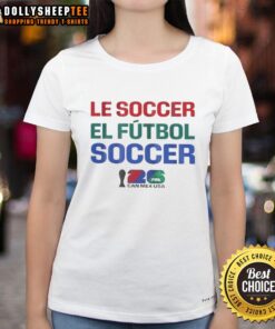 Official FIFA World Cup 2026 ladies tee featuring Mexico and USA soccer graphics for passionate ftbol fans.