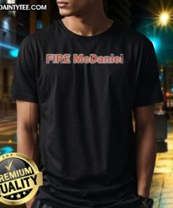 Official Fire Mike McDaniel Miami Dolphins Football T-Shirt featuring bold graphics and vibrant team colors.