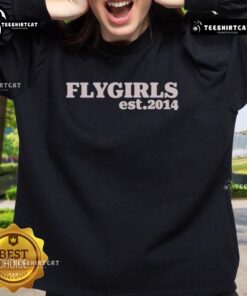 Alt Text: Official Flygirls Est. 2014 Flygirls Stamp Sweatshirt in stylish design, perfect for casual wear and fans of Flygirls.