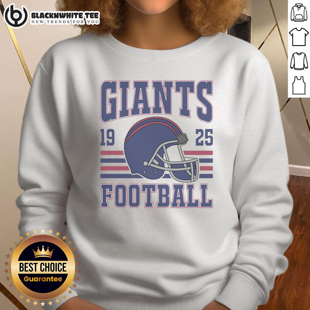 Official Giants Football Fan 1925 Sweatshirt Official Giants Football Fan 1925 Sweatshirt in navy blue, featuring vintage logo and comfortable fit for game day.