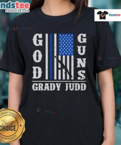Official God Guns Grady Judd Fan Club Ladies Tee featuring a stylish design perfect for fans and supporters of Grady Judd.