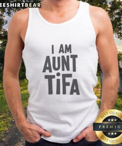 Official I Am Aunt Tifa Tank Top featuring a stylish design, perfect for proud aunts celebrating their role.