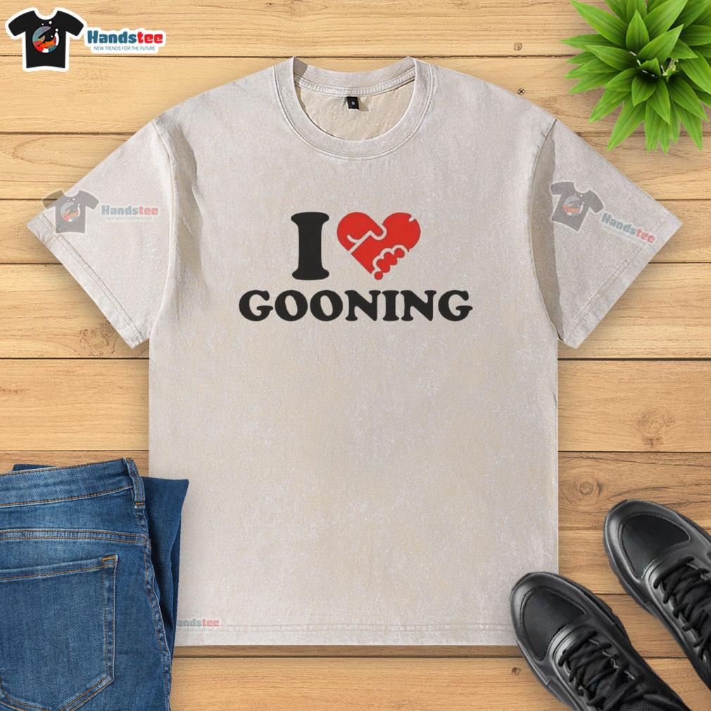 official-i-heart-gooning-washed-t-shirt Alt Text: Official I Heart Gooning washed t-shirt featuring a stylish design, perfect for casual wear and gooning fans.