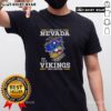 Alt Text: Official I May Live In Nevada But I'm A Minnesota Vikings Fan Forever T-Shirt showcasing team pride and style.