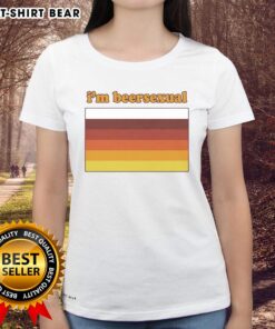 Official Im Beersexual Flag Ladies Tee featuring vibrant colors and unique design for beer lovers. Perfect casual wear!