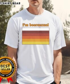 Official I'M Beersexual Flag T-Shirt featuring vibrant colors and bold design, perfect for beer lovers and pride celebrations.
