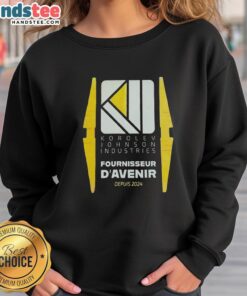 Official Korolev Johnson Industries sweatshirt, a 2024 supplier of future fashion, showcasing modern design and quality.