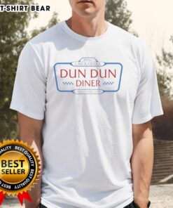 Alt Text: Official Law And Order Dun Dun Diner Logo T-Shirt featuring iconic logo design on a stylish graphic tee.