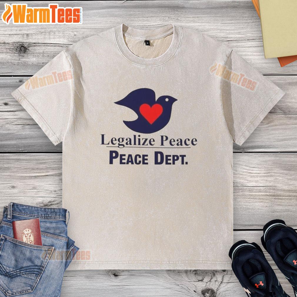 official-legalize-peace-peace-dept-love-serene-dove-washed-t-shirt Official Legalize Peace washed t-shirt featuring a serene dove design, perfect for promoting love and peace.