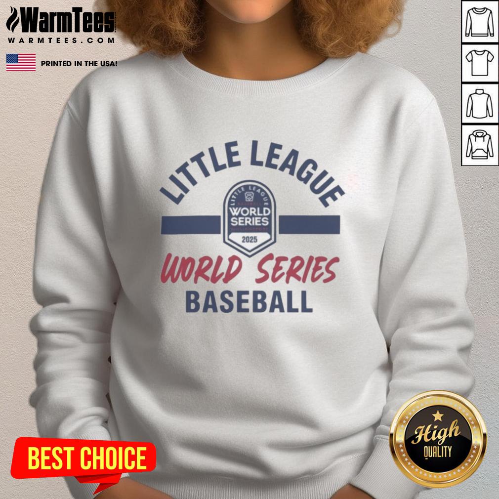 official-little-league-2025-world-series-baseball-sweatshirt Official Little League 2025 World Series baseball sweatshirt with vibrant design and comfortable fit for fans.