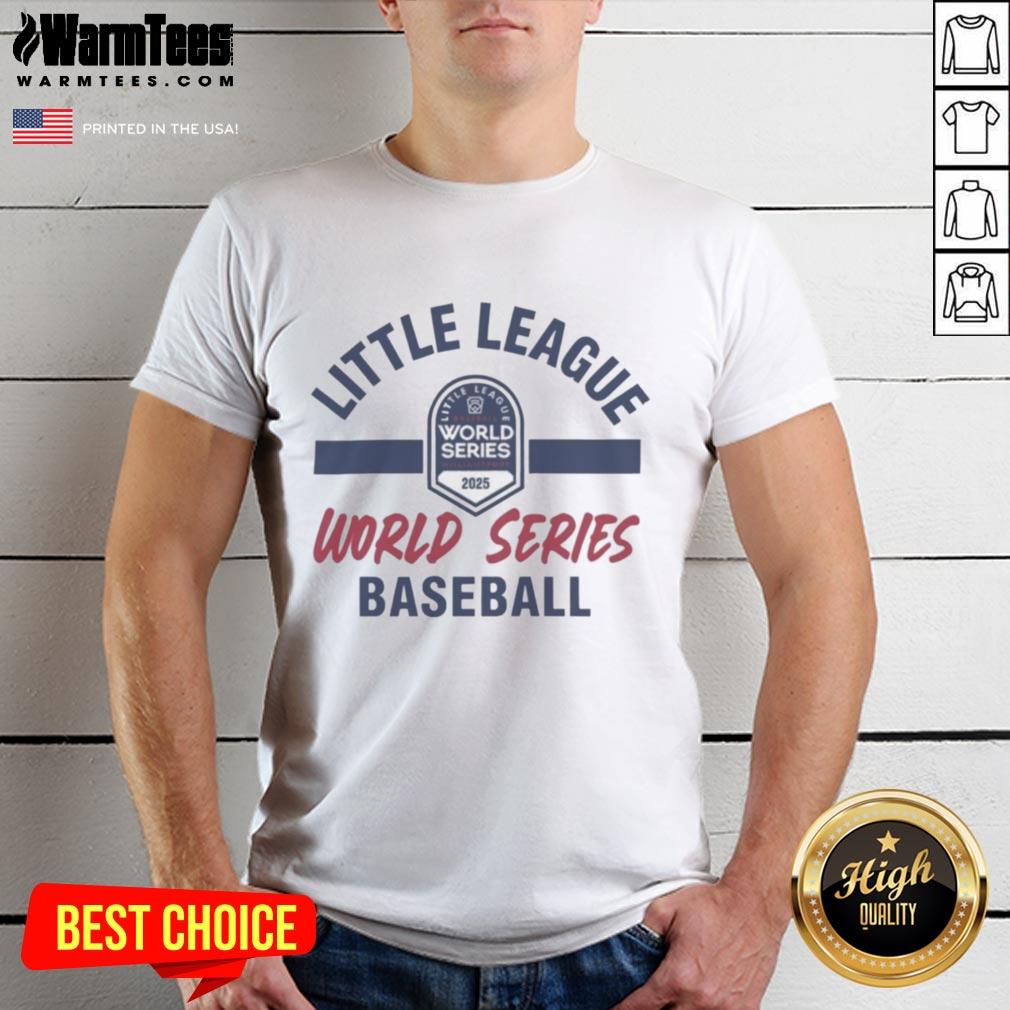 official-little-league-2025-world-series-baseball-t-shirt Alt Text: Official Little League 2025 World Series Baseball T-Shirt featuring vibrant graphics and team colors for fans.