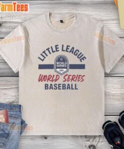 Official Little League 2025 World Series Baseball washed t-shirt in gray featuring the iconic logo and comfortable fit.