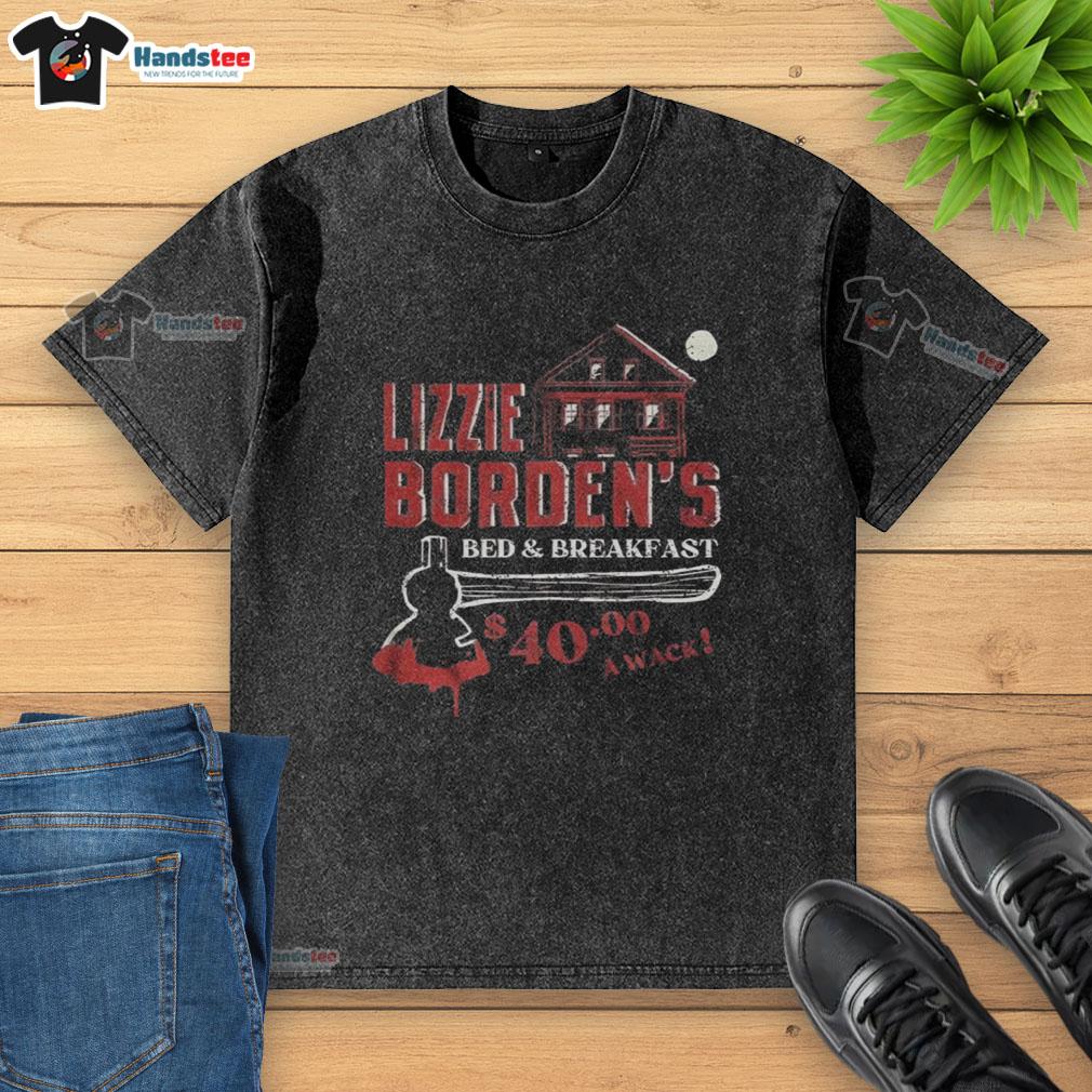 official-lizzie-bordens-bed-and-breakfast-a-wack-halloween-washed-t-shirt Official Lizzie Borden's Bed and Breakfast Halloween T-shirt featuring a spooky design for fans of the haunted attraction.