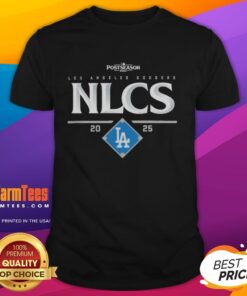 Official Los Angeles Dodgers NLCS 2025 T-Shirt celebrating the National League Championship Series victory.