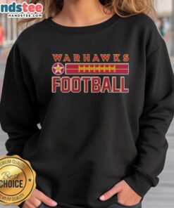 Alt Text: Official Louisiana Monroe Warhawks 2025 ULM Football Sweatshirt in team colors with logo, perfect for fans.