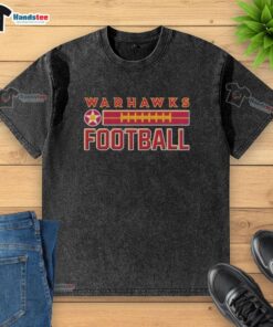 Alt Text: Official Louisiana Monroe Warhawks 2025 ULM Football washed t-shirt in maroon, showcasing team pride and style.