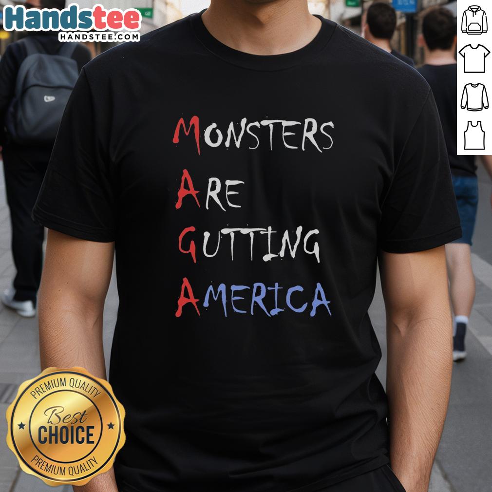 official-maga-monsters-are-gutting-america-t-shirt Alt Text: Official 'Maga Monsters Are Gutting America' T-shirt in bold graphics, showcasing a powerful political statement.