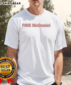 Official Miami Dolphins Fire Mike McDaniel T-Shirt featuring bold graphics for passionate fans and supporters.