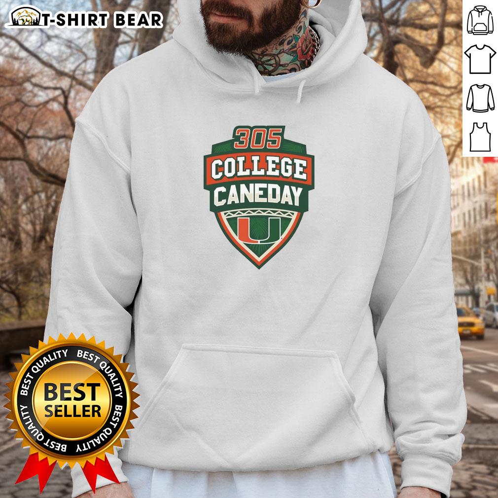 Official Miami Hurricanes Football 305 College Caneday Hoodie Alt Text: Official Miami Hurricanes Football 305 College Caneday Hoodie featuring team colors and logo for fans and athletes.